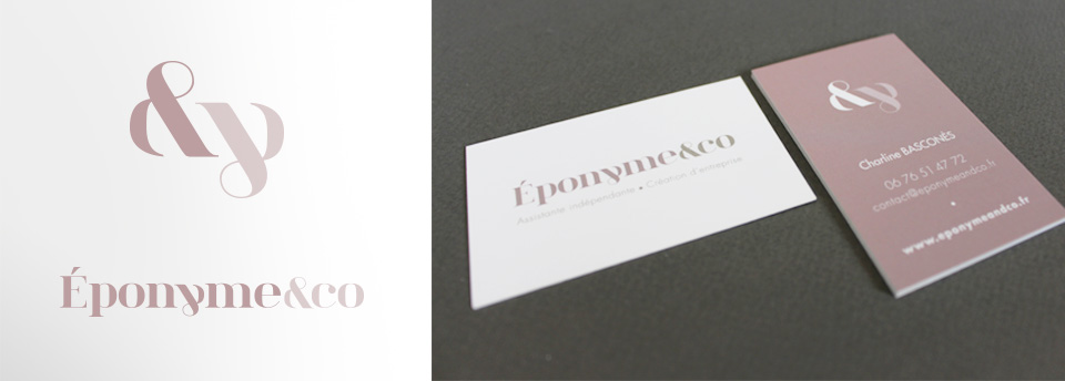 Logo, monogramme, cartes de visites et flyer pour jeune entrepreneuse bordelaise