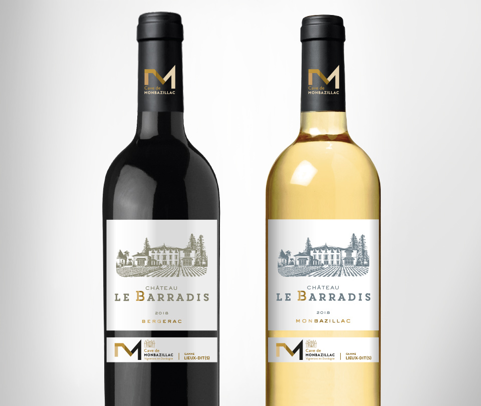 Création graphique pour gamme d'étiquettes Monbazillac